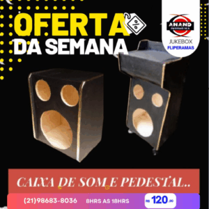 CAIXA DE SOM E PEDESTAL